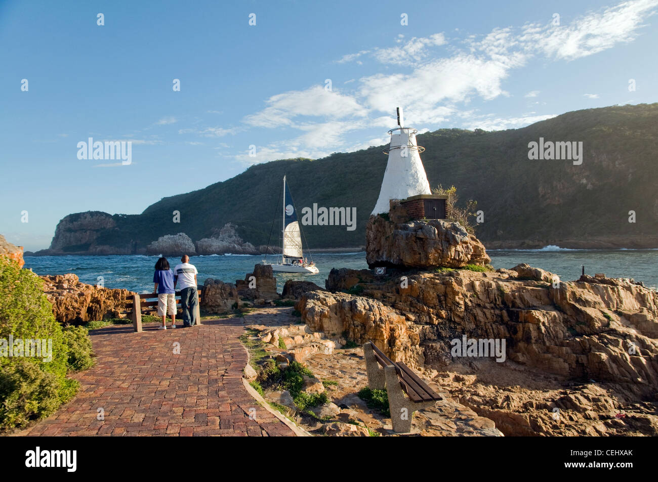 Looking out to sea,Knysna,Garden Route, Western Cape Province Stock Photo