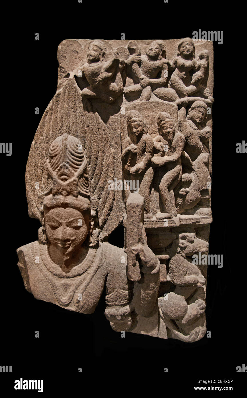 Agni god of fire India Madhya Pradesh 10 century Stock Photo