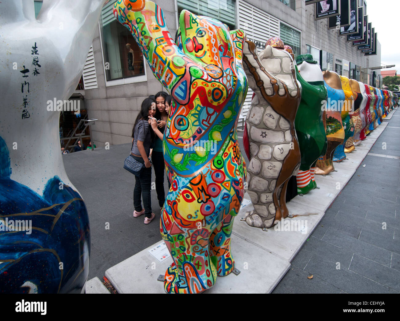 United buddy bears at Bukit Bintang, Malaysia Stock Photo