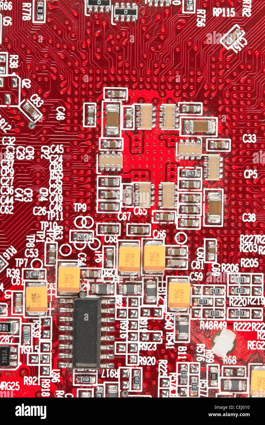 Red card with chips in the background Stock Photo - Alamy