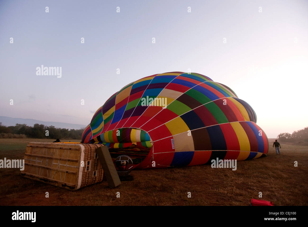 Bill Harrops Balloon Safaris,Magaliesberg,North West Province. Stock Photo
