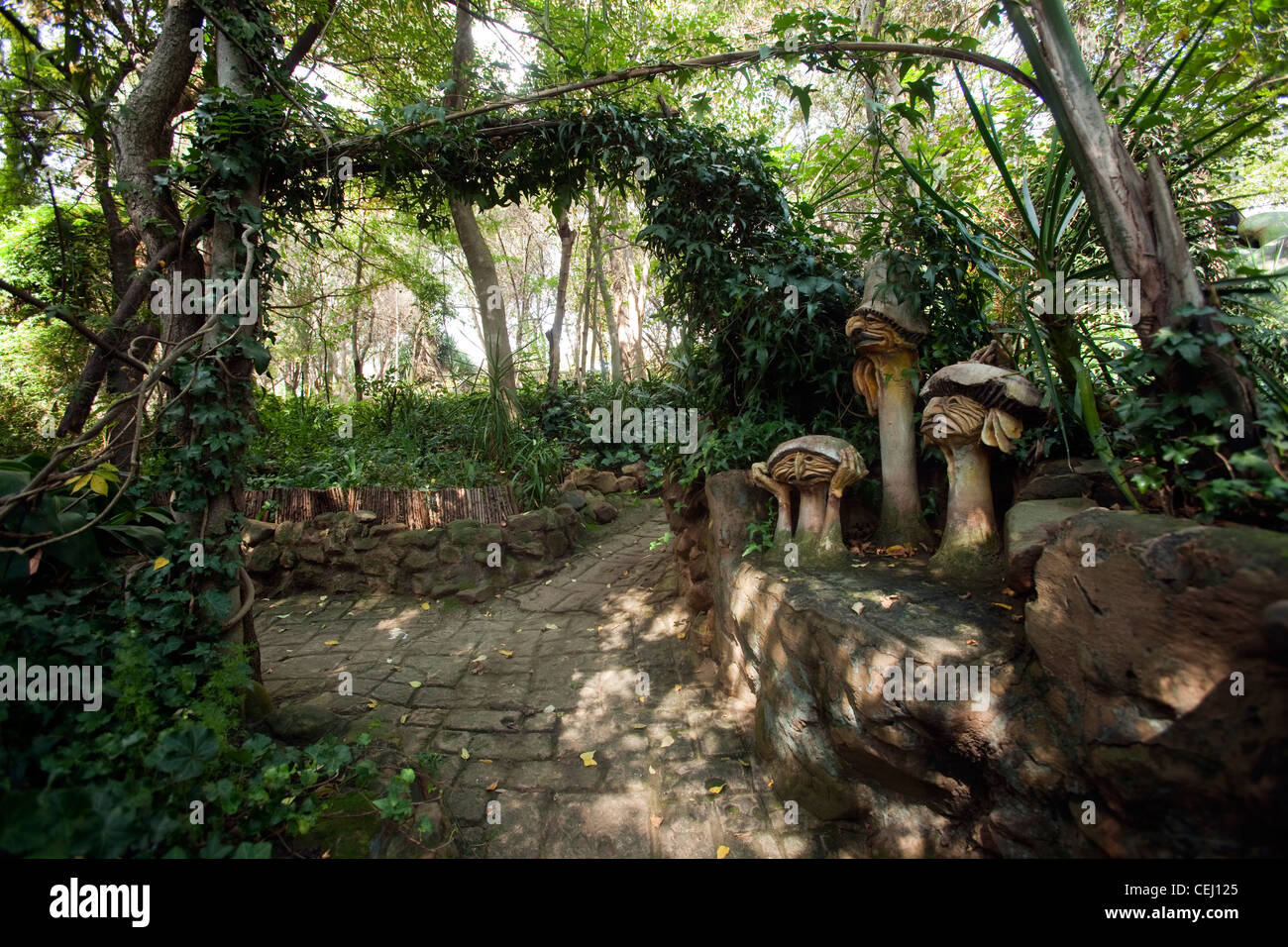 Goblins Cove Restaurant gardens,Magaliesberg,North West Province Stock Photo