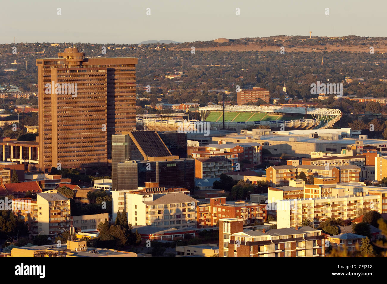 Bloemfontein aerial and stadium,Free State Province Stock Photo Alamy