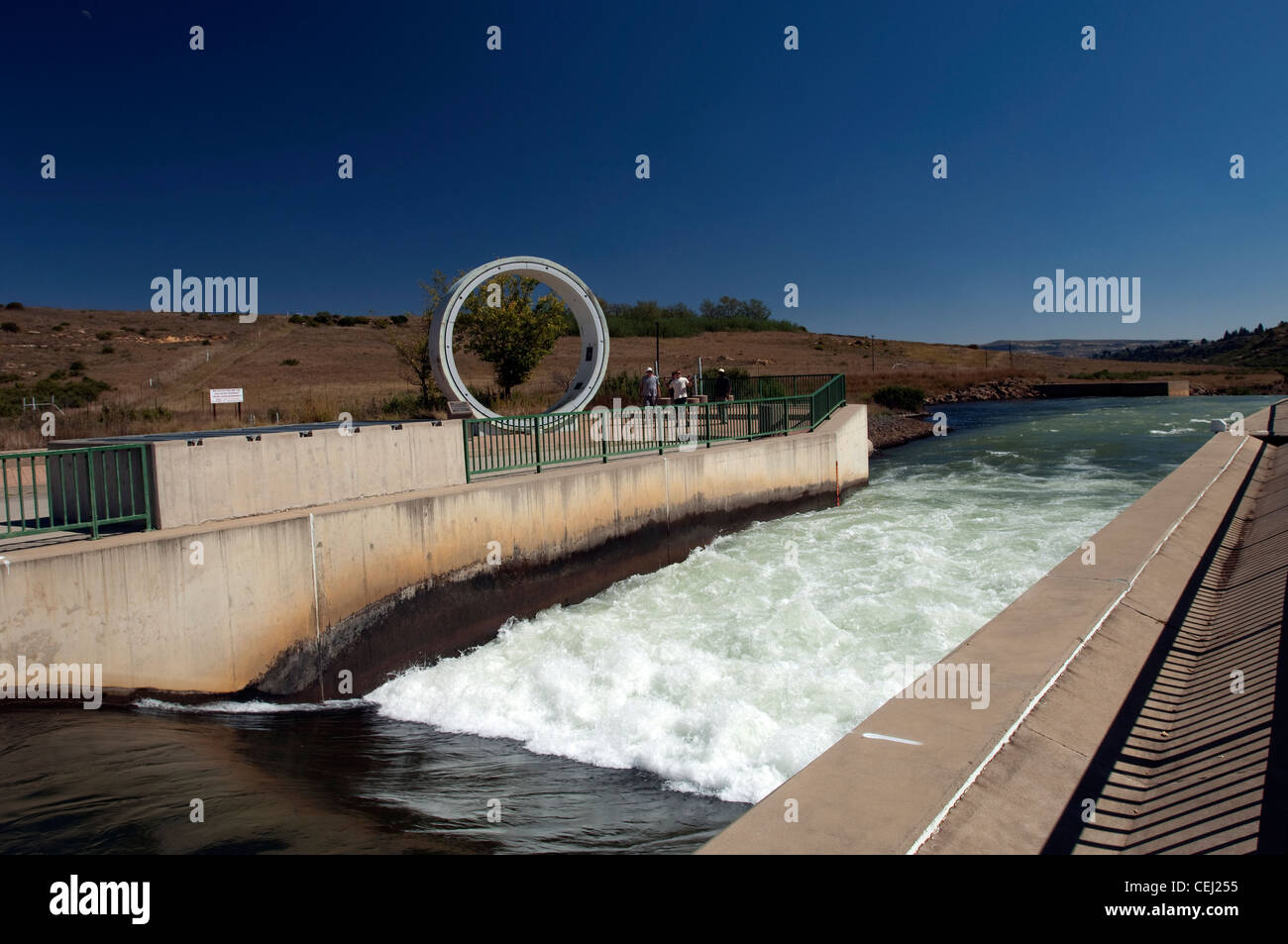Ash River Outfall close to Clarens,Eastern Free State Province Stock Photo
