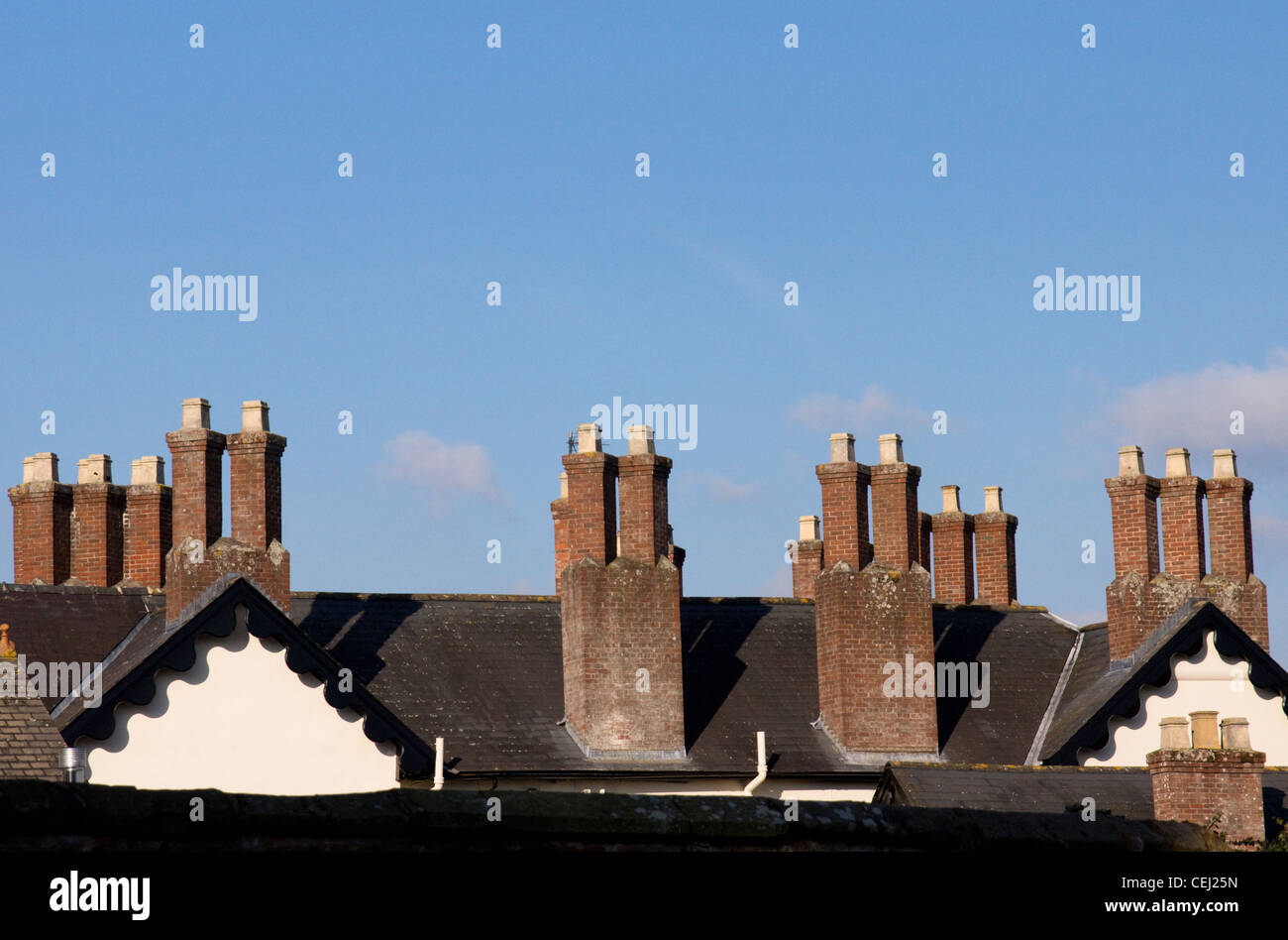 Chimmneys and roofs. Ross-on-Wye Gloucestershire England UK Stock Photo