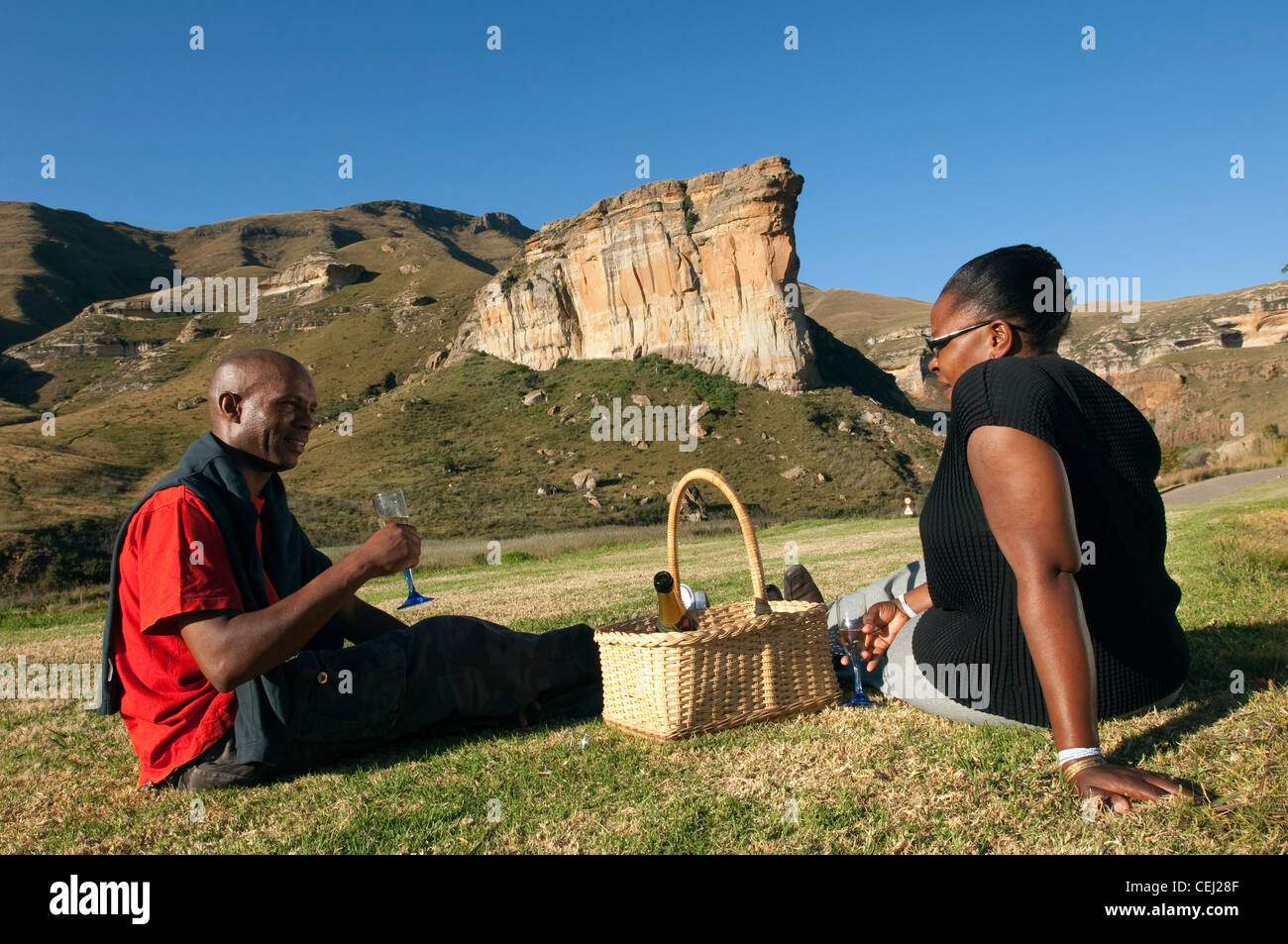Couple having a picnic,Golden Gate National Park,Free State Province