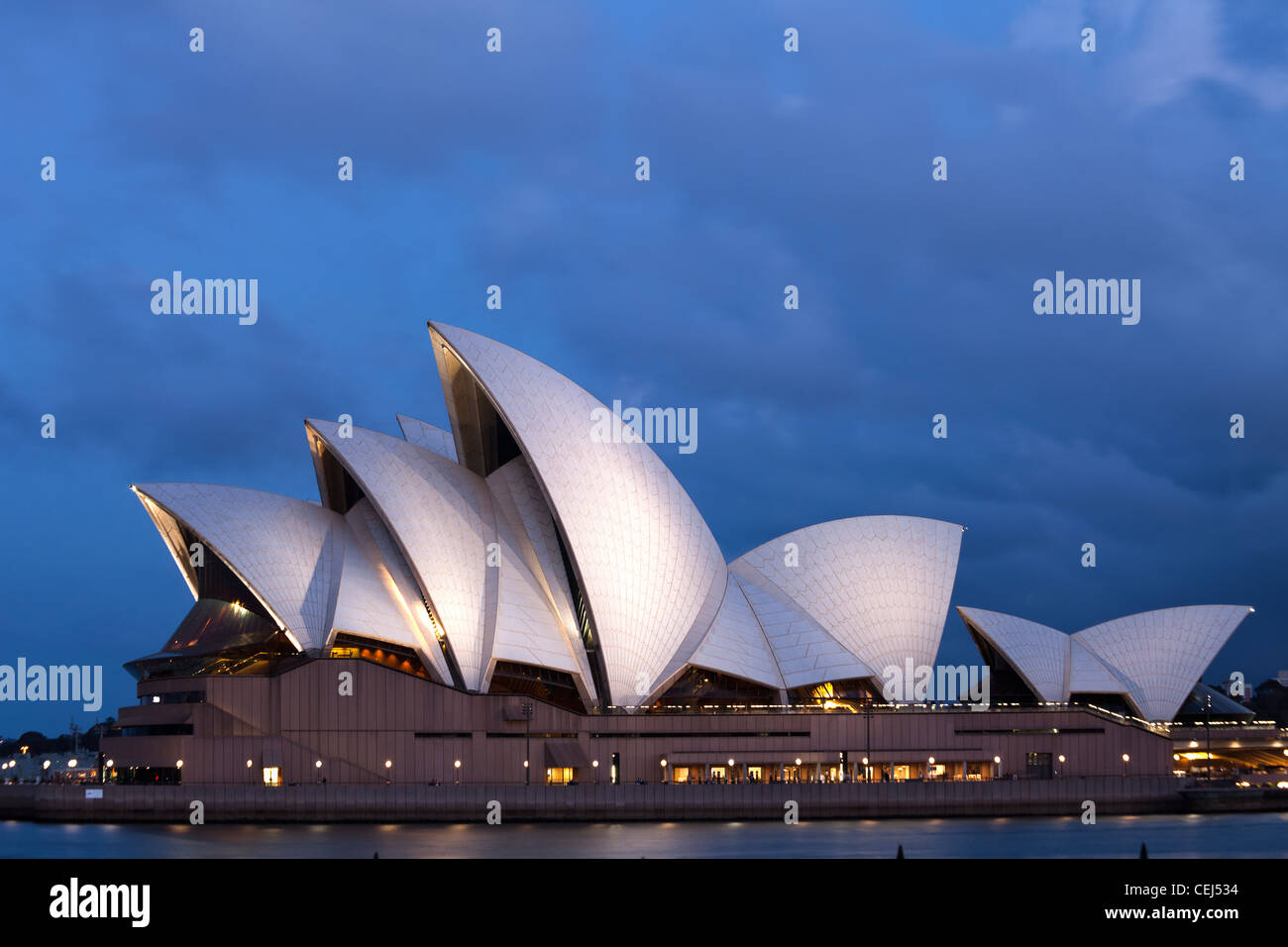 Sydney Opera House at dusk Stock Photo