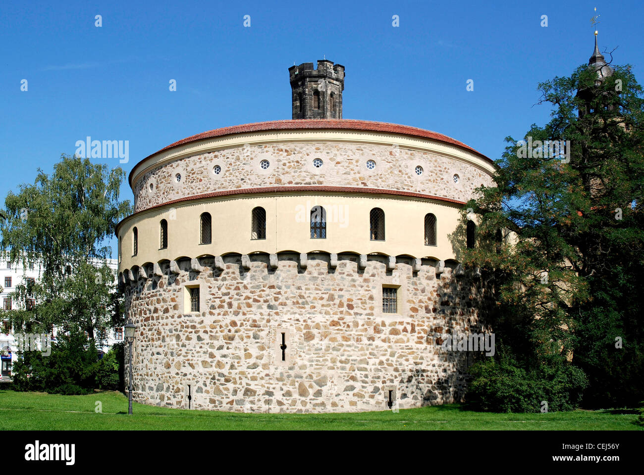 Old Bastion Kaisertrutz in the centre of Goerlitz. Stock Photo