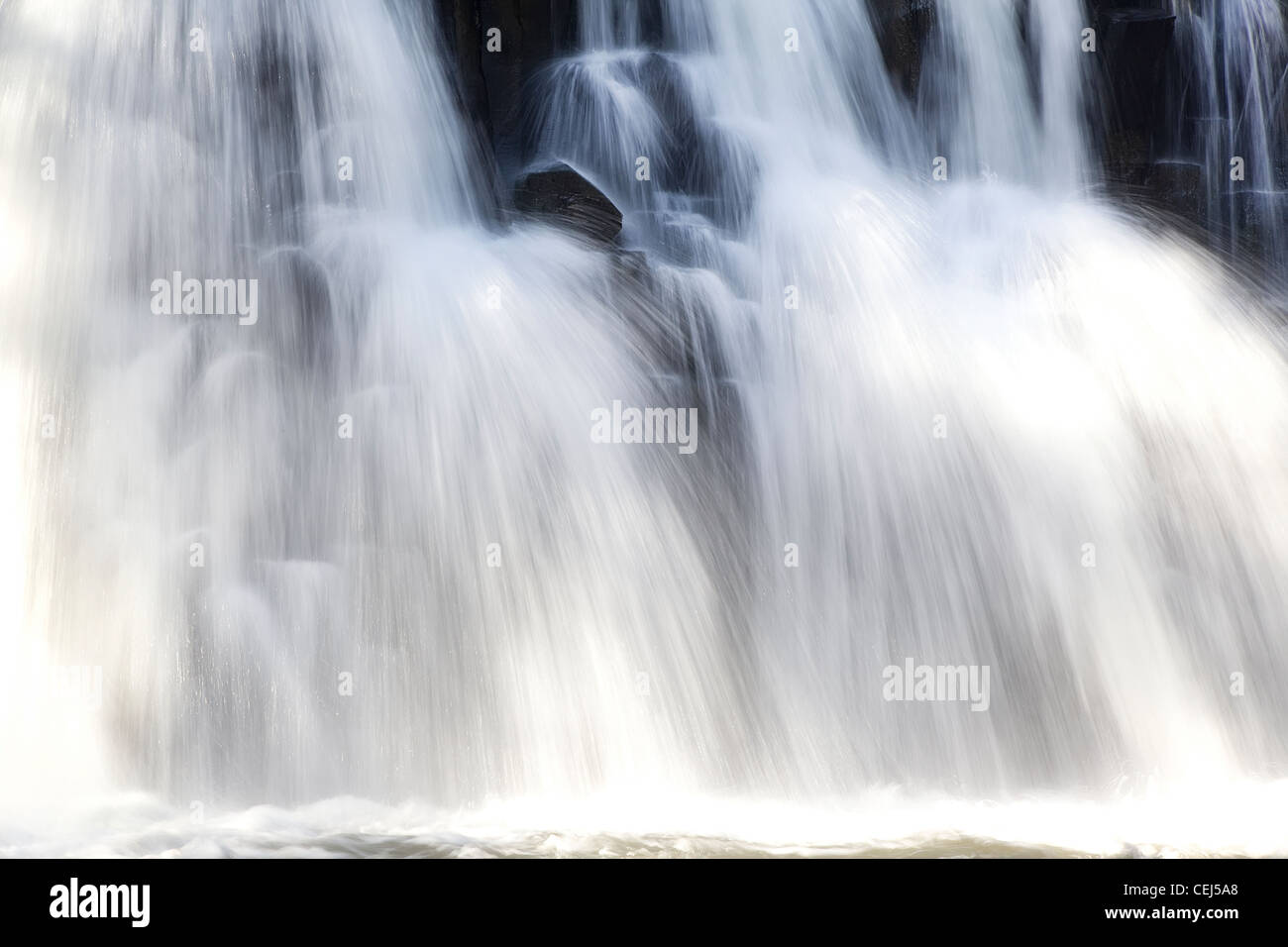 Beautiful waterfall, long exposure with white, milky water. Stock Photo