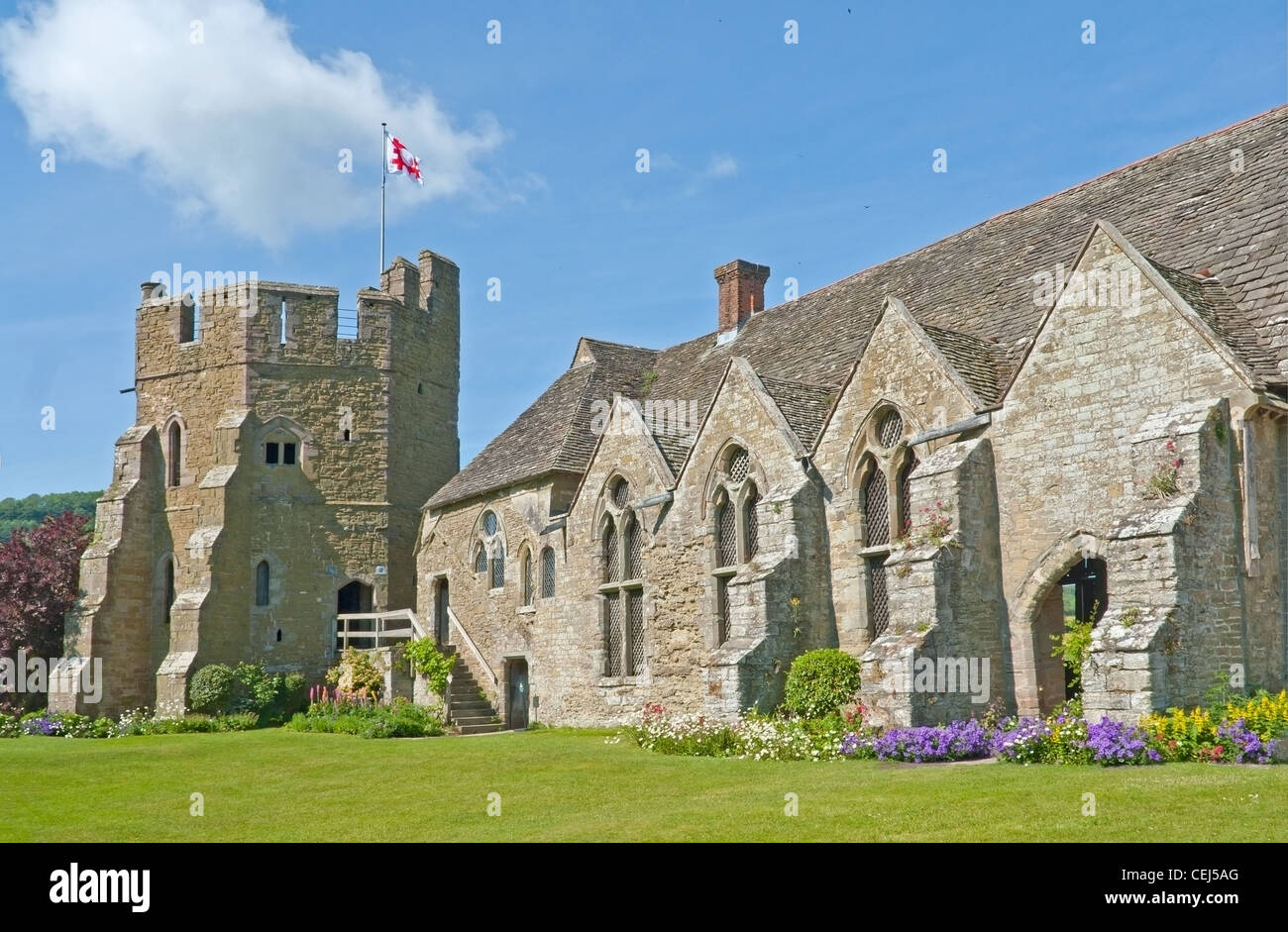 Stokesay Castle,  a fortified manor house in Stokesay,Shropshire Stock Photo
