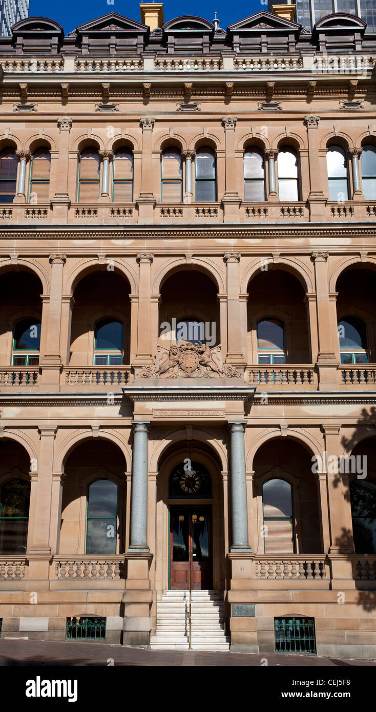 Chief Secretary’s Building, 121 Macquarie Street, Sydney, Australia Stock Photo
