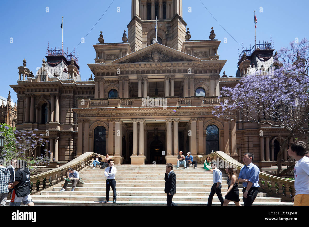 Sydney Town Hall, Street, Sydney, Australia Stock Photo Alamy