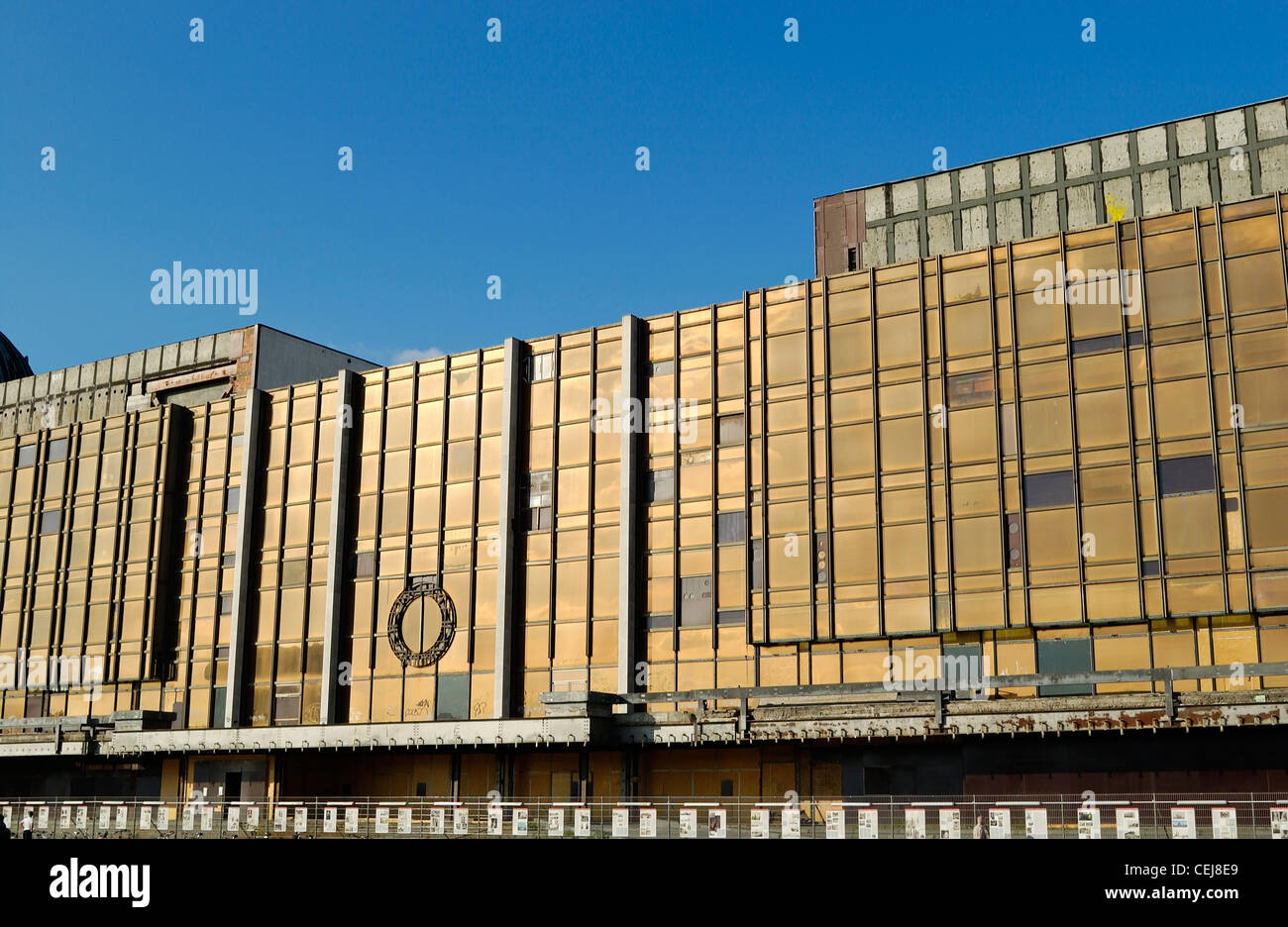 Palast der Republik in Berlin of the former GDR partly demolished in the state of summer 2003. Stock Photo