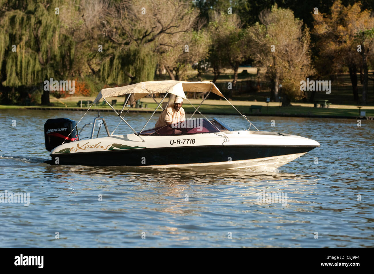 Boat on the Vaal River,Vereeniging,Free State Province Stock Photo Alamy
