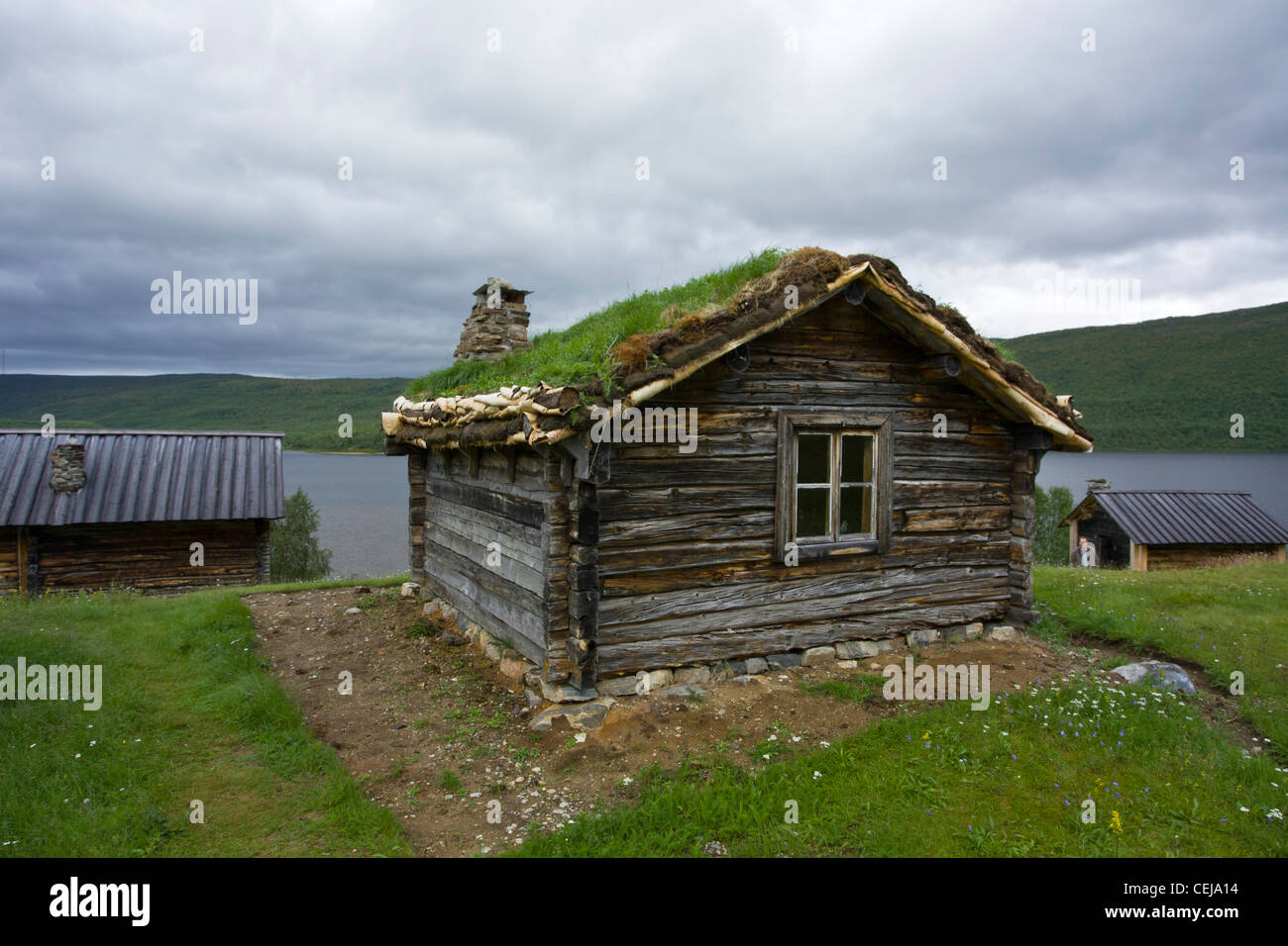 Old Log Cabin In Utsjoki Lapland Finland Stock Photo 43428928 Alamy