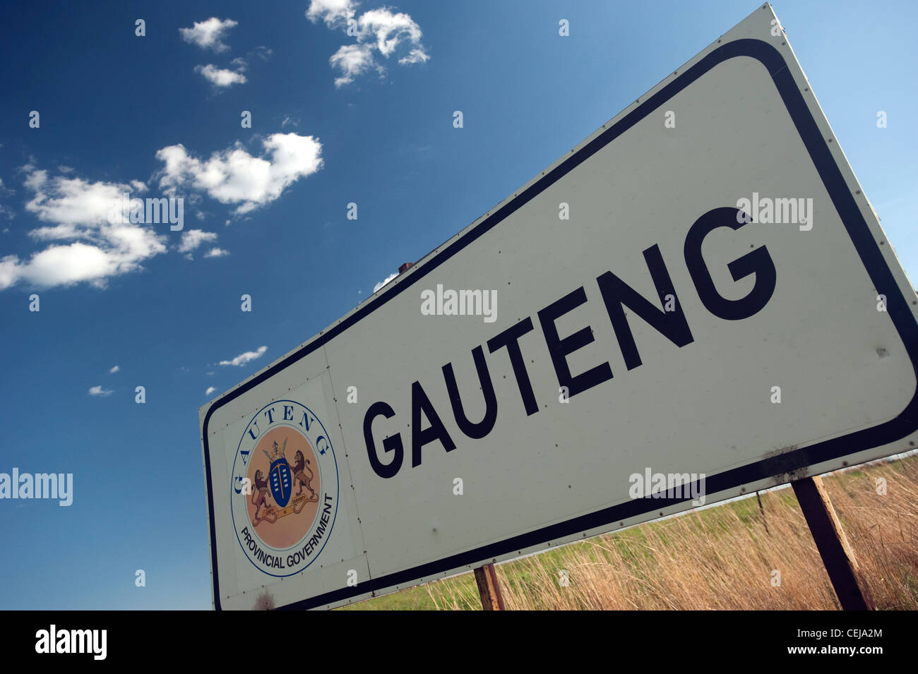 Gauteng road sign Stock Photo Alamy