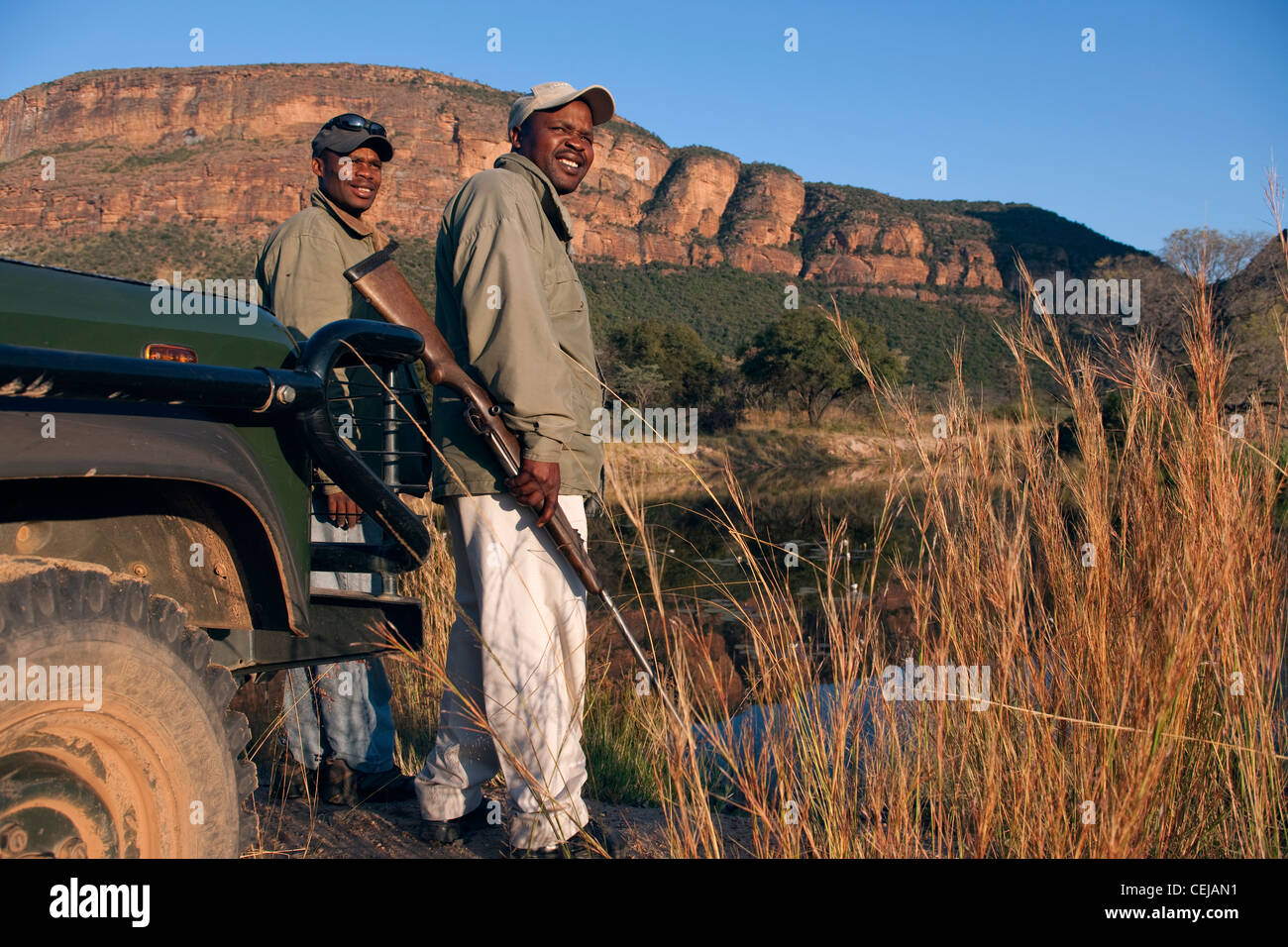 Game keepers,Legends Game Reserve,Limpopo Province Stock Photo