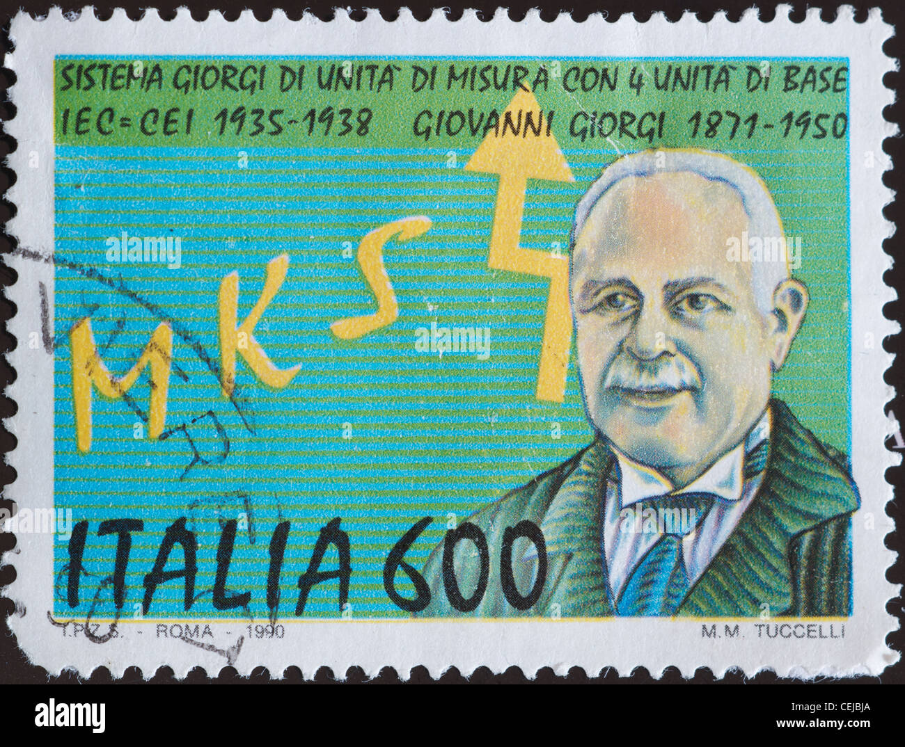 italian postal stamps Stock Photo