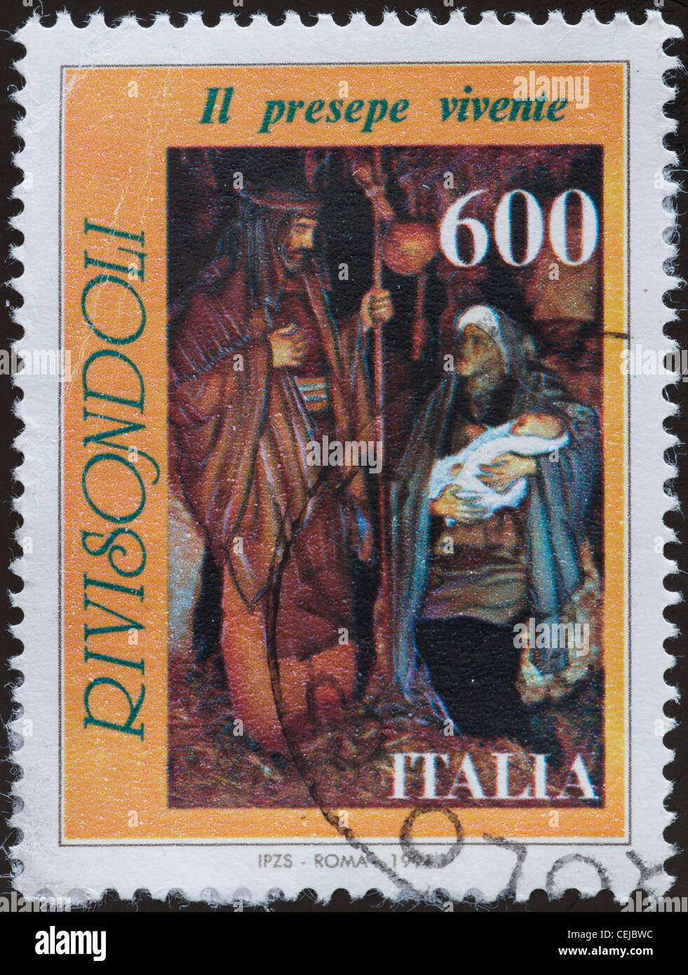 italian postal stamps Stock Photo