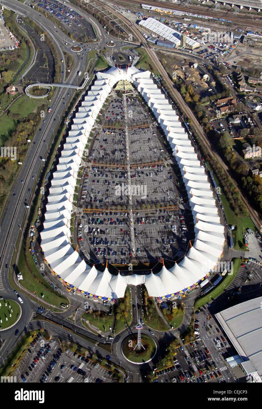 aerial view of Ashford Designer Outlet, Ashford, Kent Stock Photo