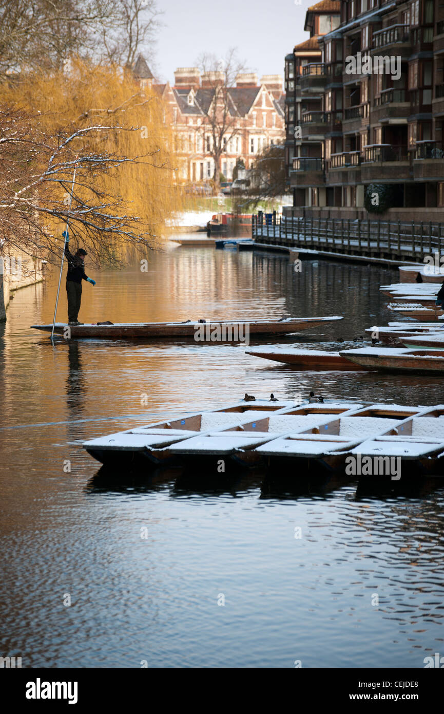 Cambridge England UK in the snow Stock Photo Alamy