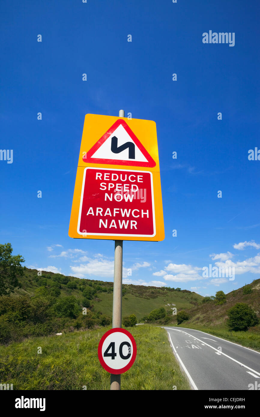 Reduce speed wales hi-res stock photography and images - Alamy
