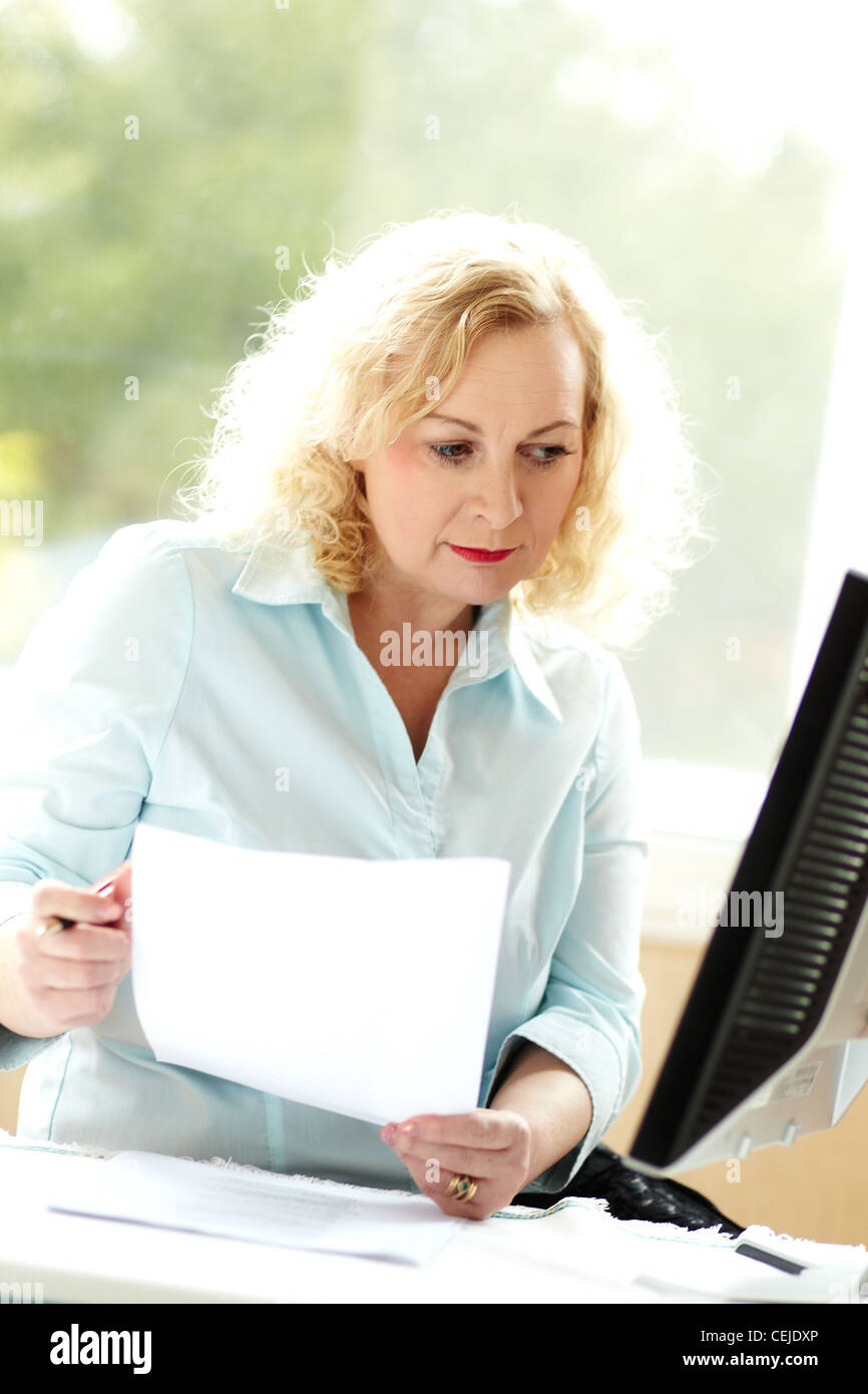 Woman at work Stock Photo