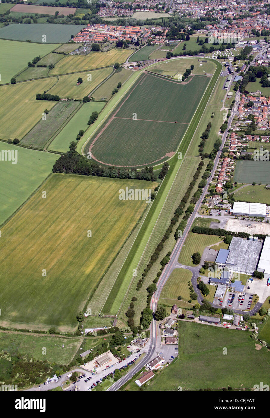 Aerial image of Thirsk Racecourse, North Yorkshire Stock Photo