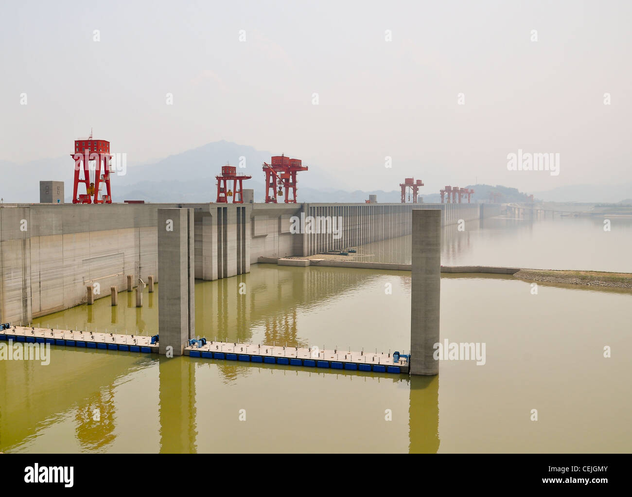 construction site of the three gorges dam in china Stock Photo