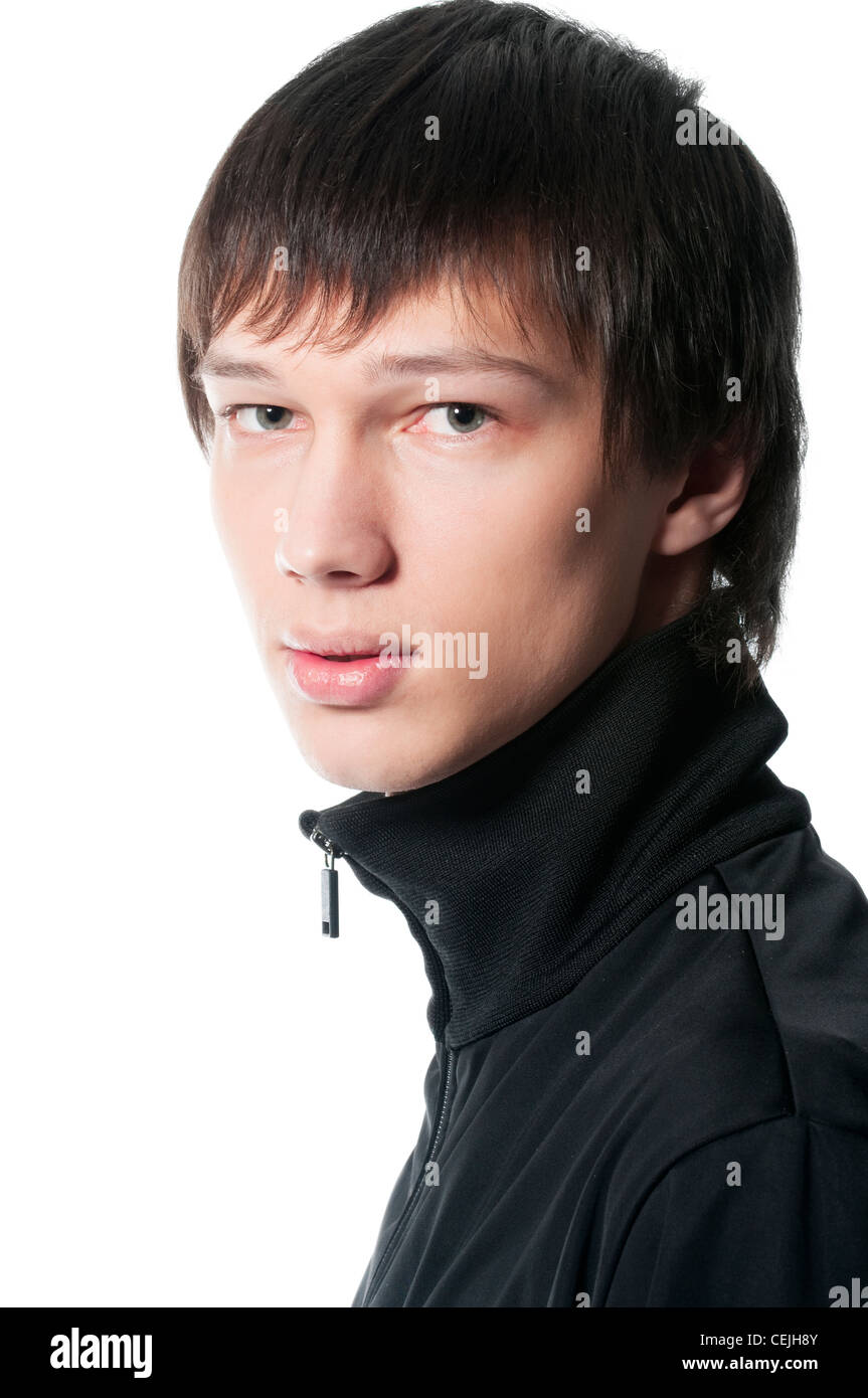 Handsome young man isolated on white background Stock Photo - Alamy