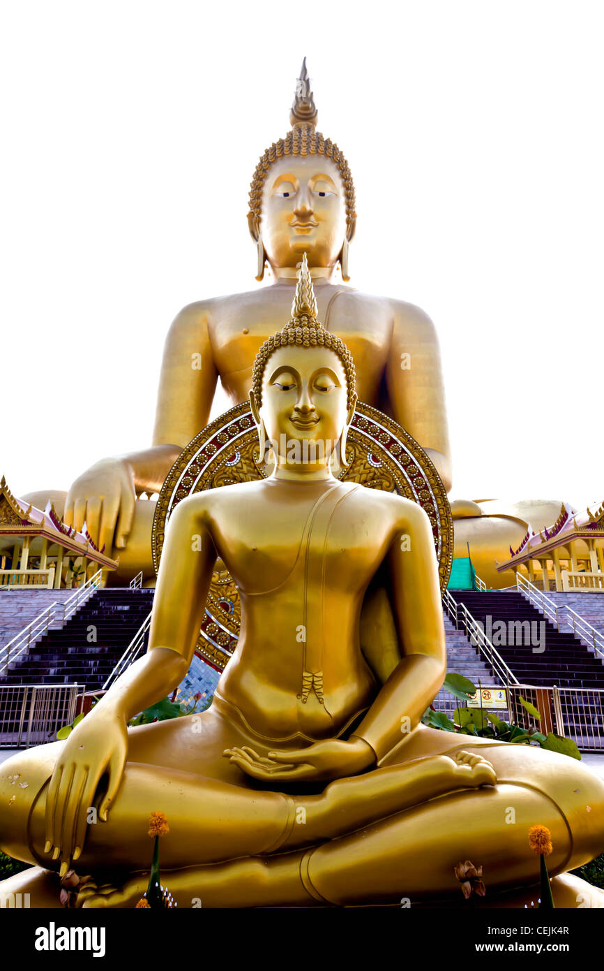 Golden Buddha Statue in temple of Thailand Stock Photo - Alamy