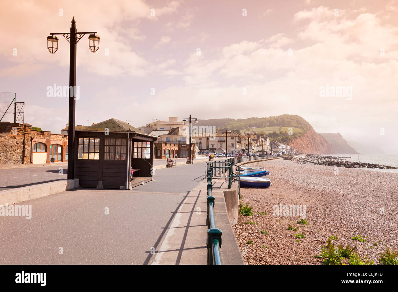 England Devon Sidmouth The Esplanade from Western Town Stock Photo Alamy