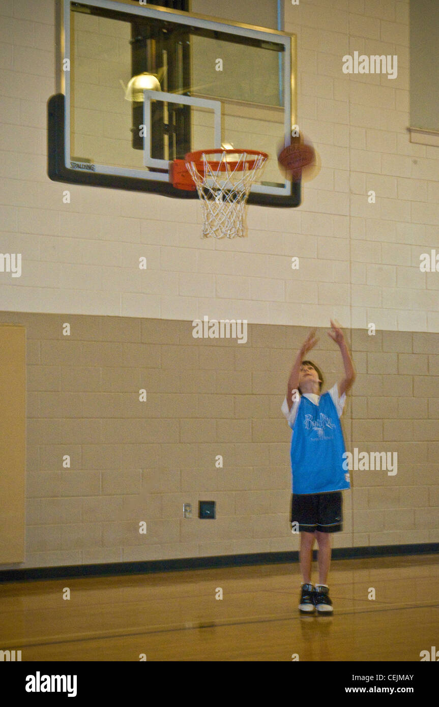 Church youth group basketball game Stock Photo Alamy