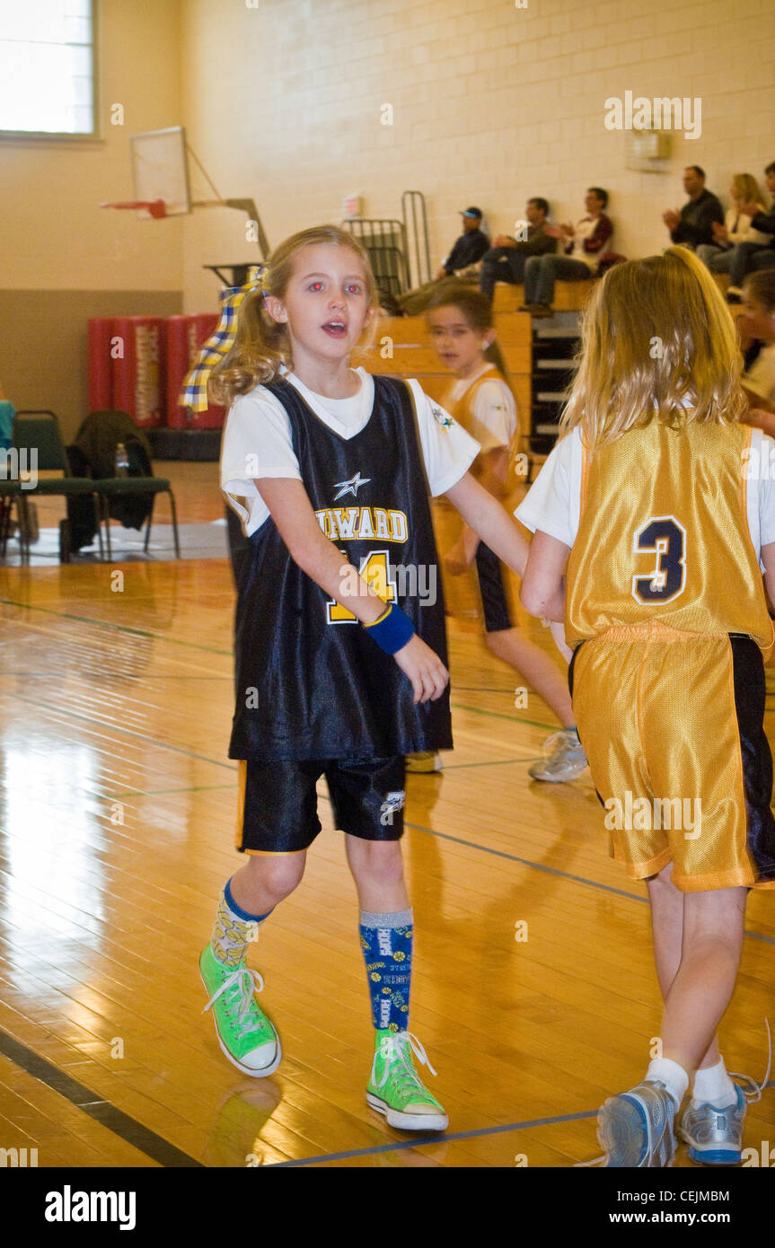 Church youth group basketball game Stock Photo Alamy