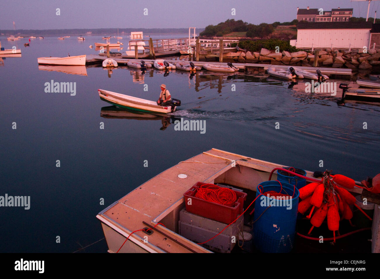 Coastal life in Maine. Stock Photo