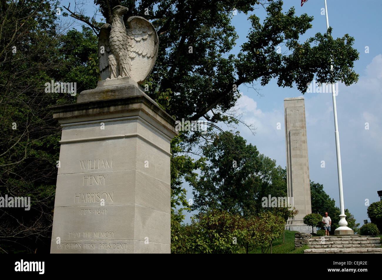 President William Henry Harrison memorial north Bend Ohio Stock Photo