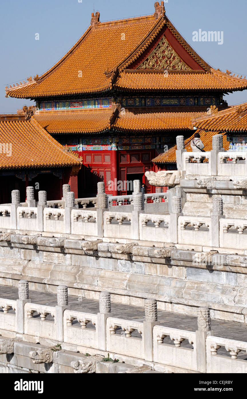 white marble terrace walls forbidden city beijing china Stock Photo Alamy