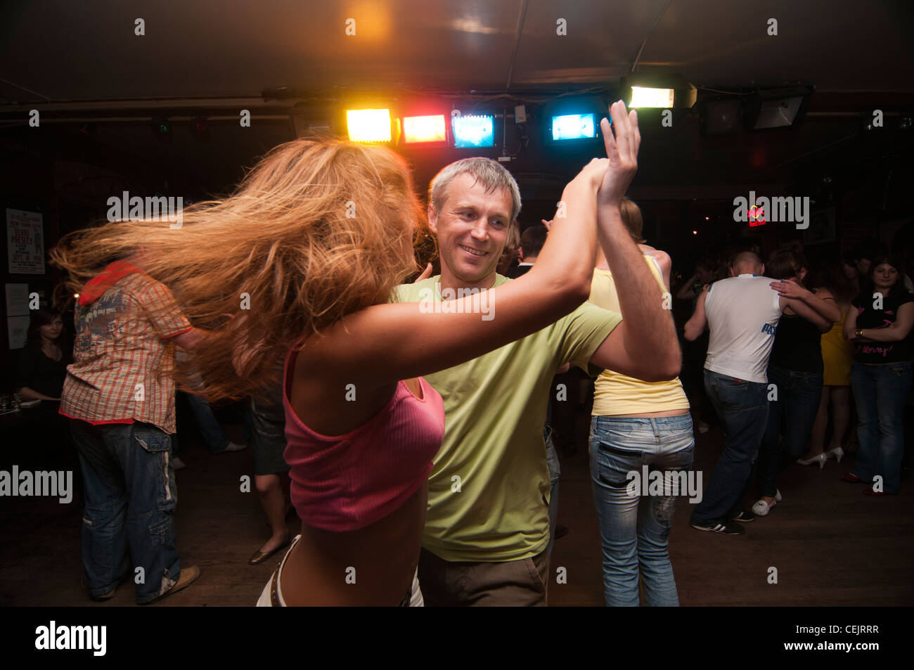 Salsa latina cubano music and dance party at the night club in Moscow,  Russia Stock Photo - Alamy