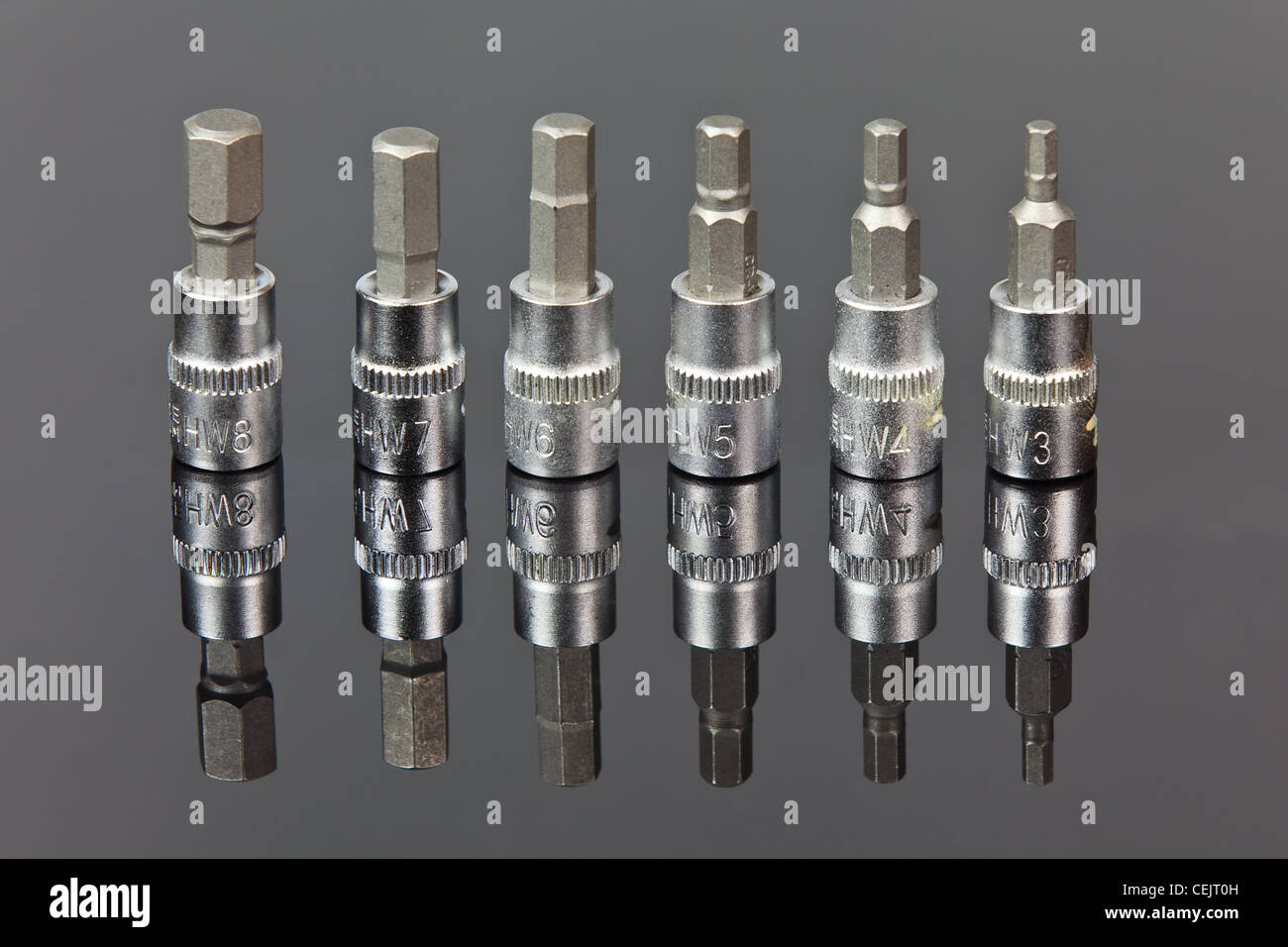 metallic tools Stock Photo