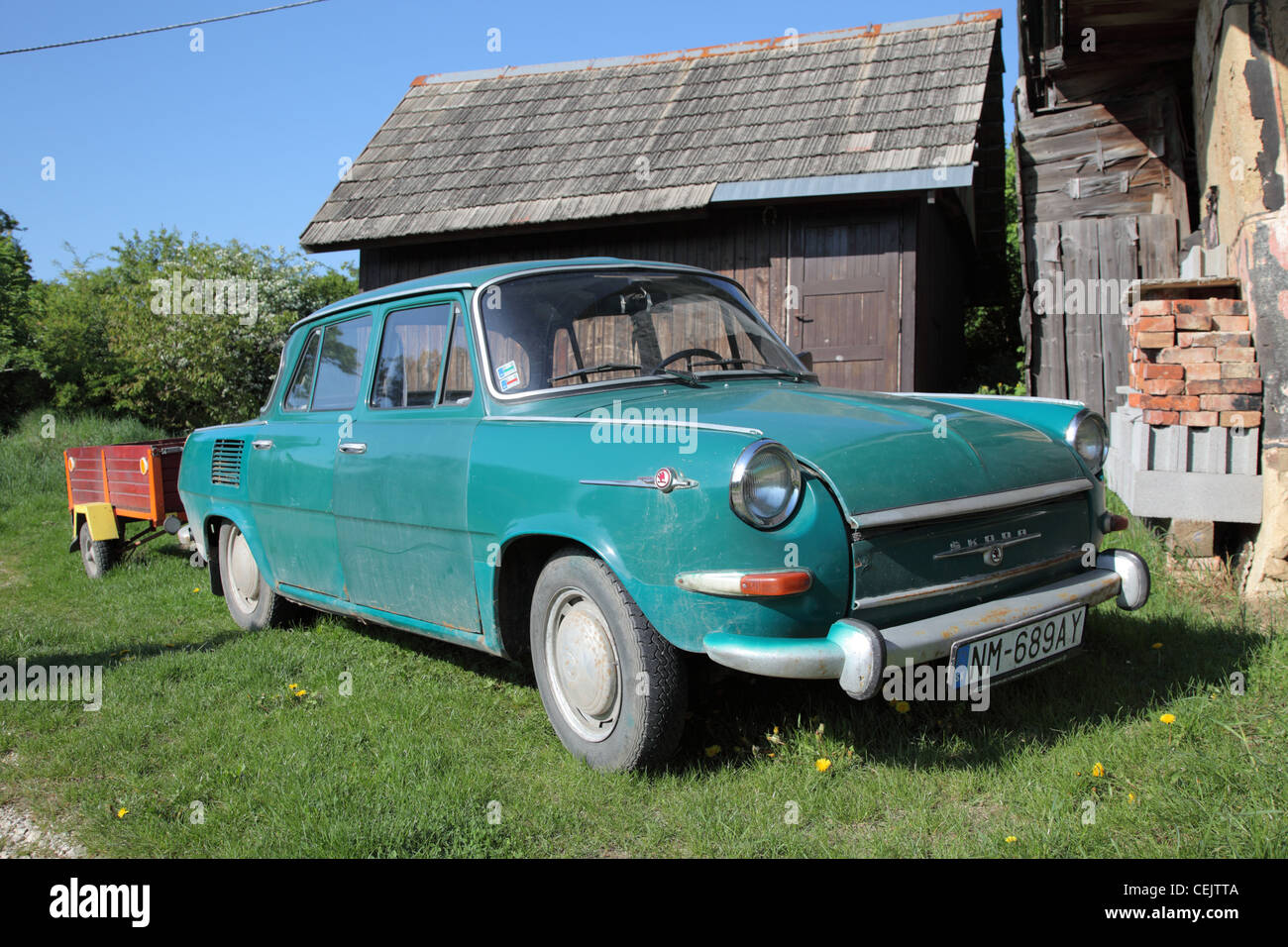 Old car Skoda. Slovakia. Stock Photo