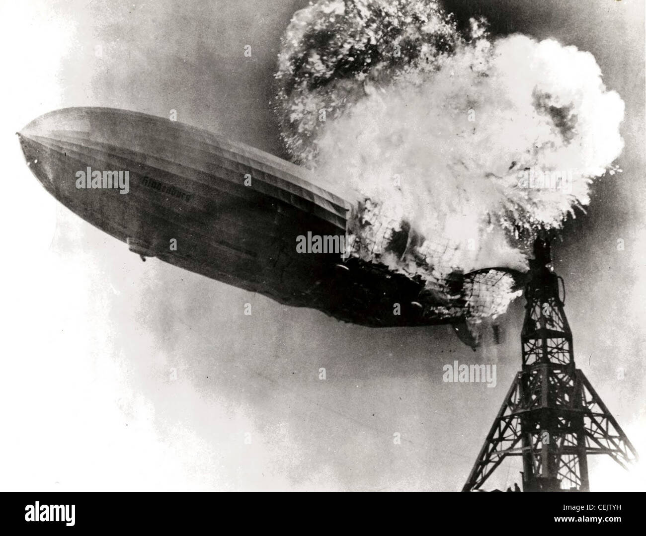 Hindenburg disaster Stock Photo