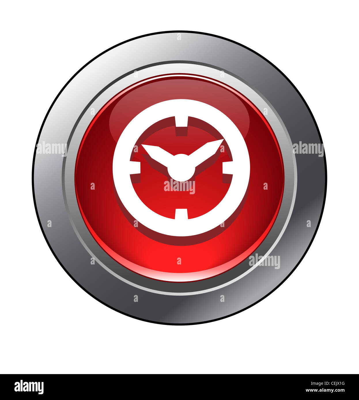 Clock time button Icon apps Stock Photo Alamy