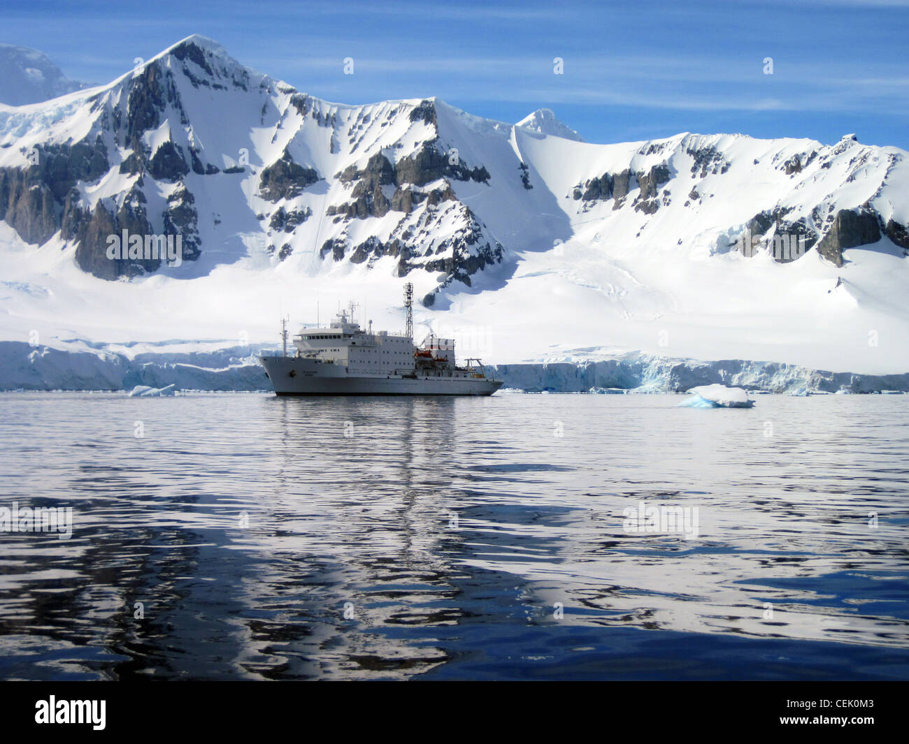 Ship is Antarctica Stock Photo