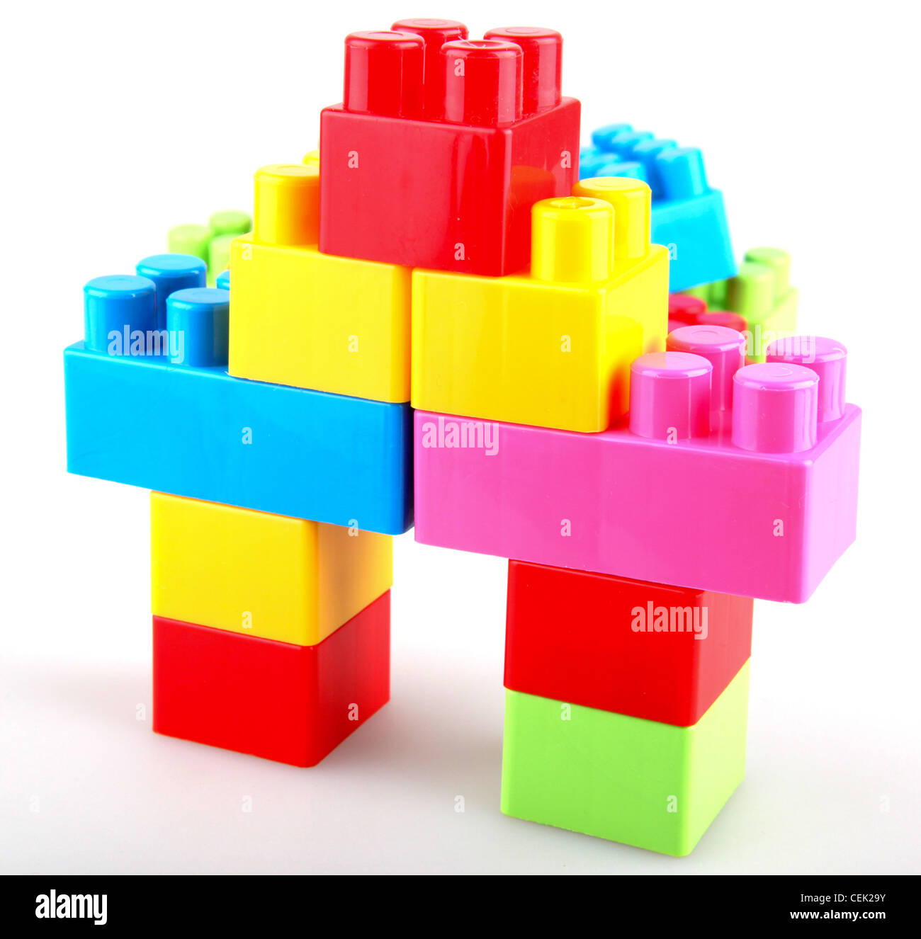 Plastic building blocks Stock Photo Alamy