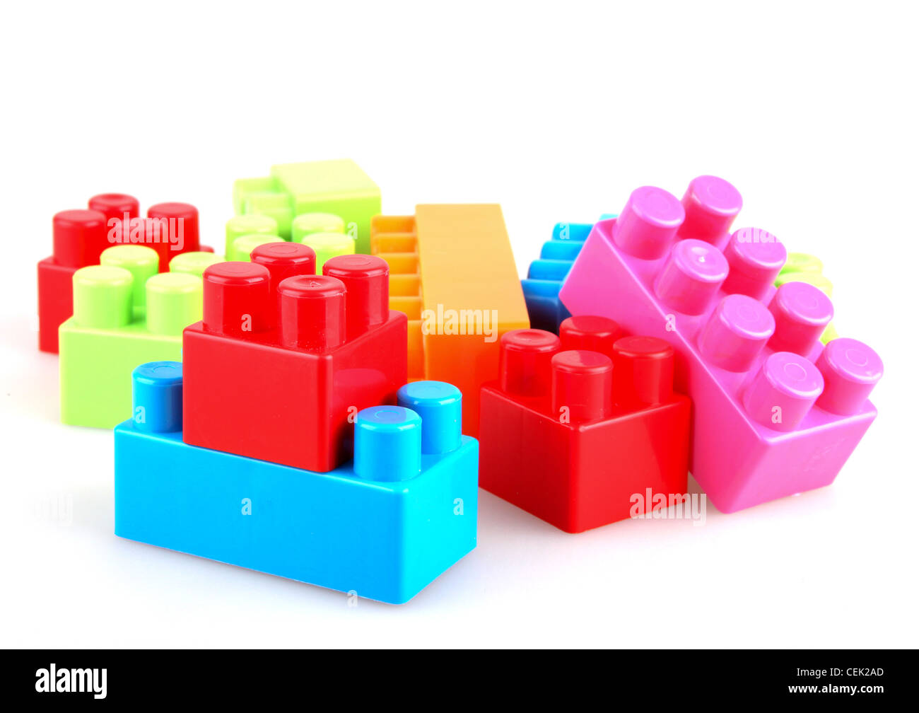 Plastic building blocks Stock Photo Alamy