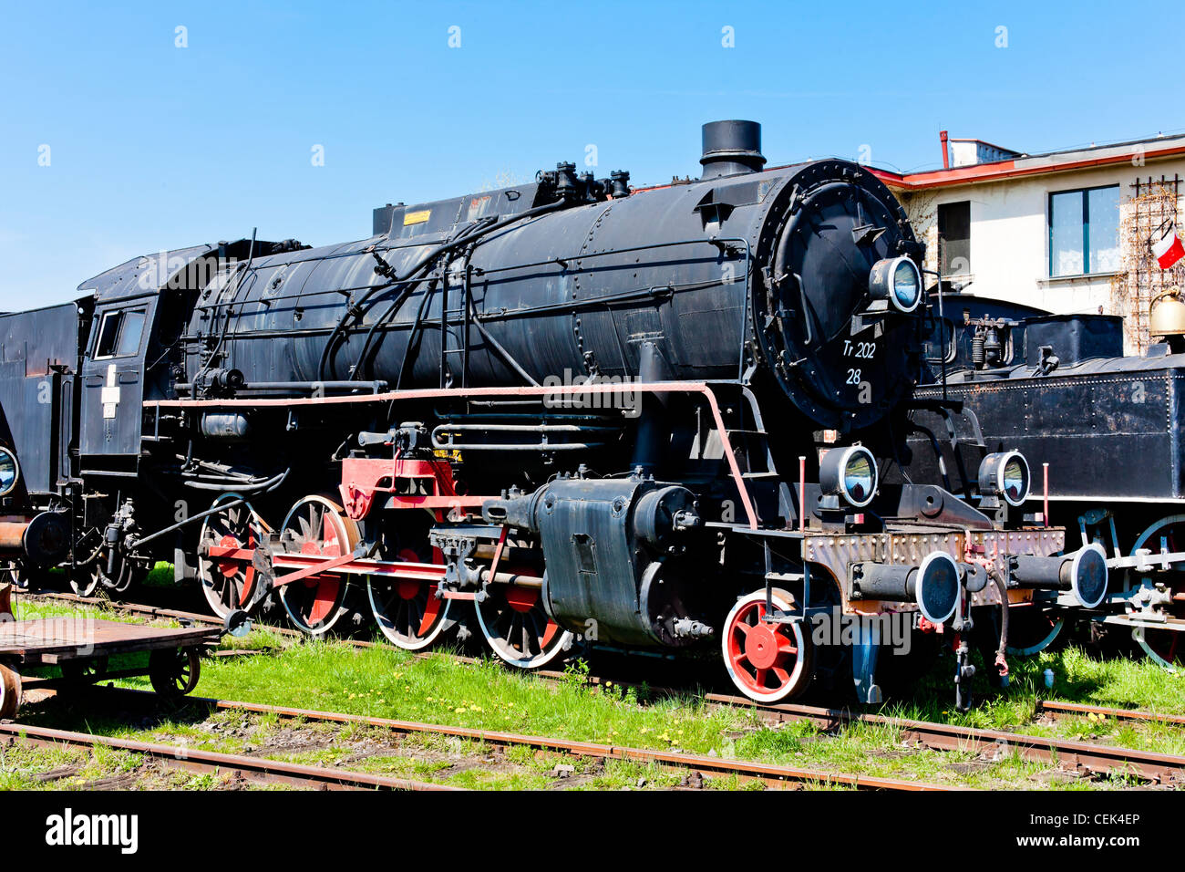 steam in railway museum, Jaworzyna Slaska, Silesia, Poland