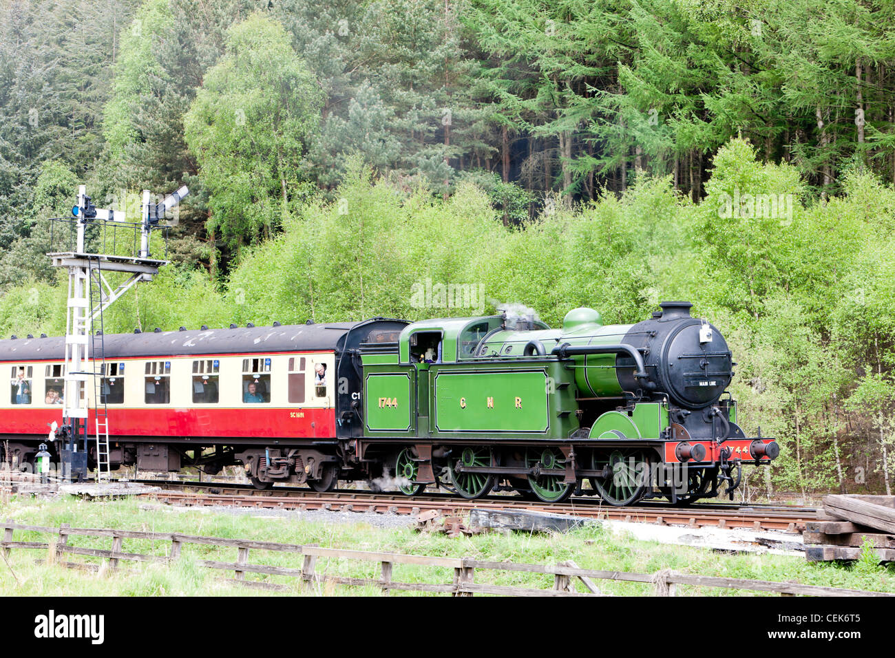 steam train, North Yorkshire Moors Railway (NYMR), England Stock Photo