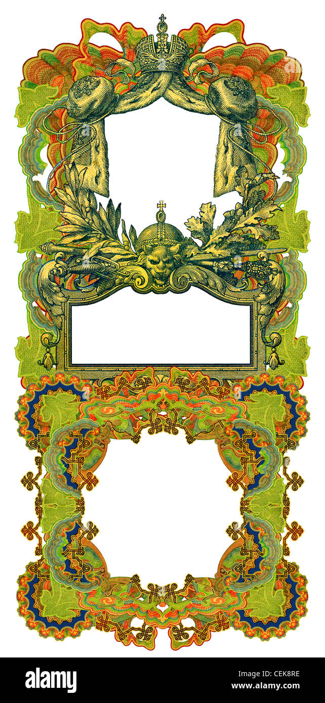 Luxuriously illustrated old victorian frame hires stock photography