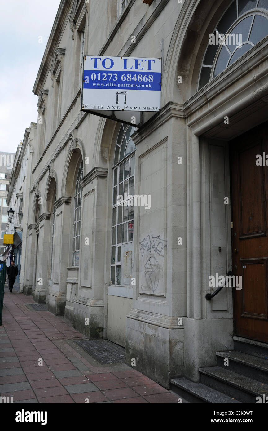 The closed down and empty old post office in Ship Street Brighton Stock