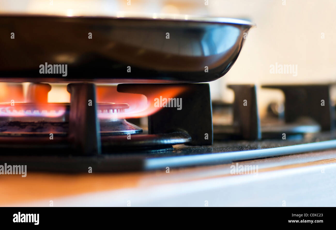 Natural gas cooker Stock Photo